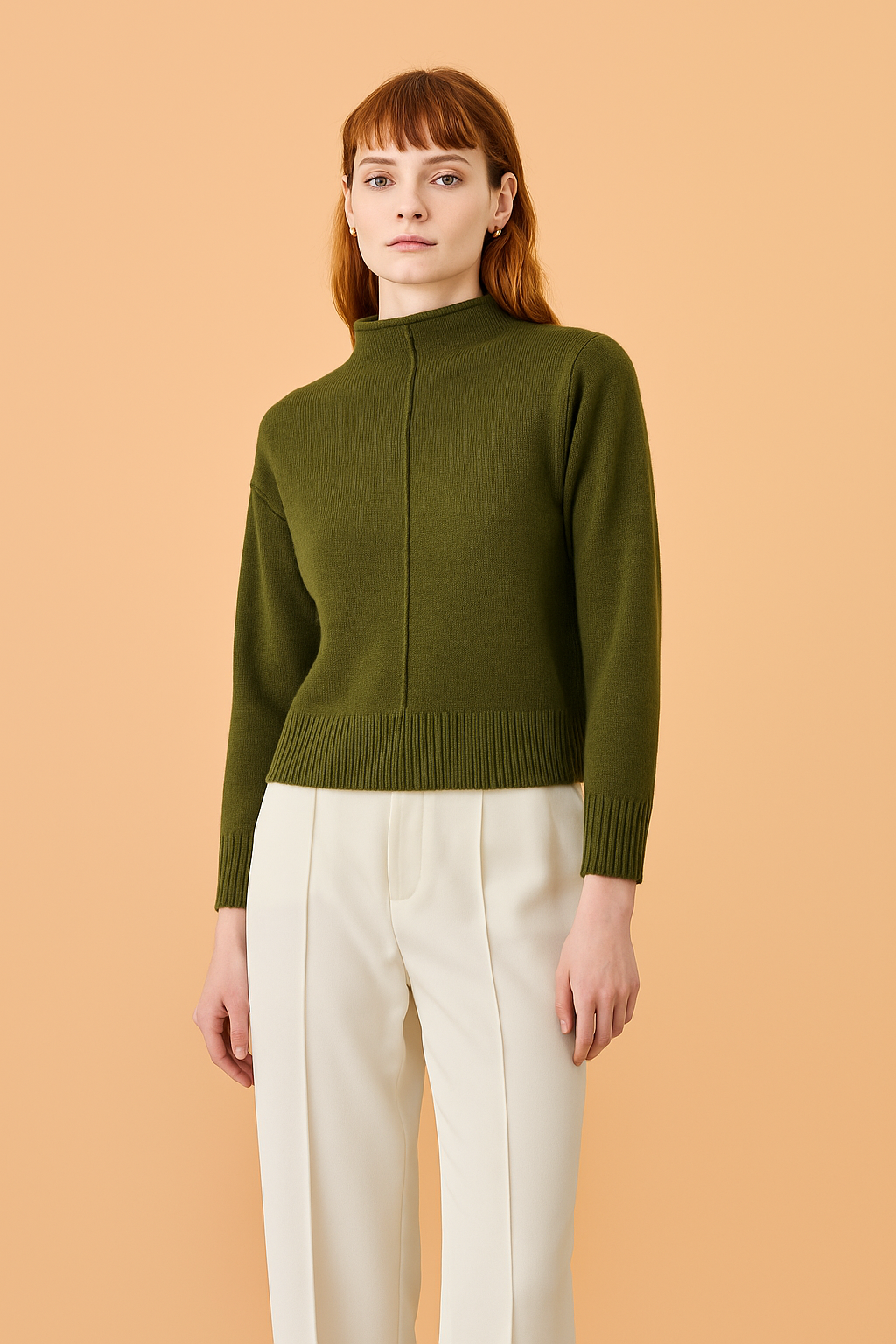 Maglia in lana e cashmere con collo alto - immagine 2