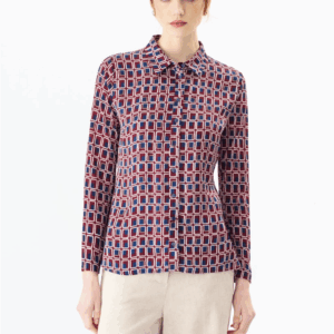 Camicia in viscosa con stampa fantasia