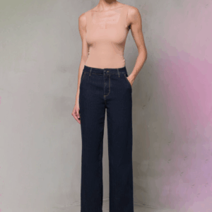 Jeans palazzo in denim blu