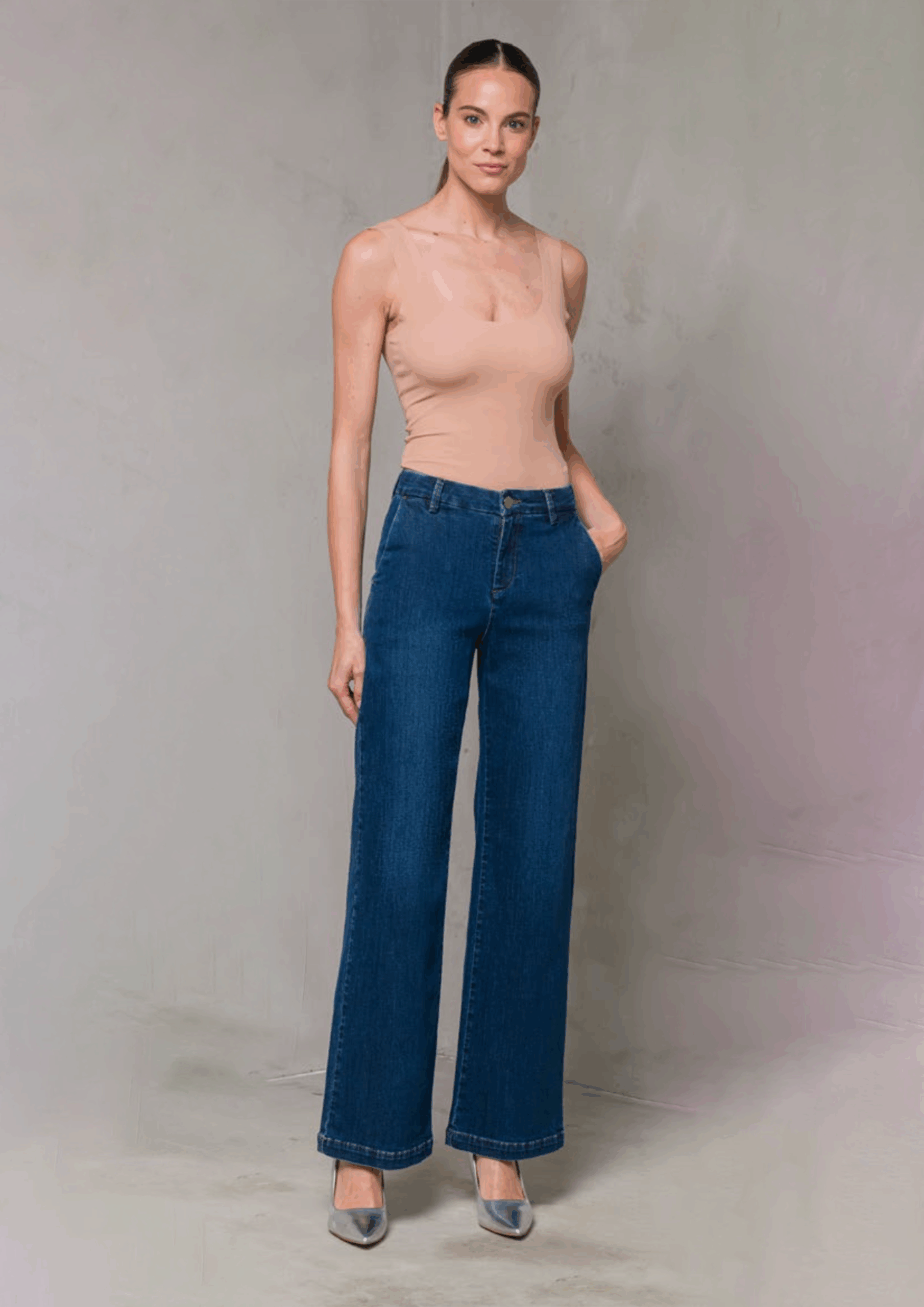 Jeans Palazzo Blu Denim